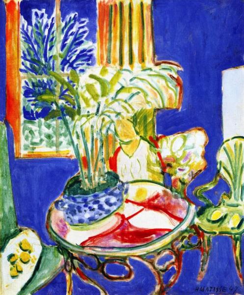 Small Interior In Blue by Henri Matisse
