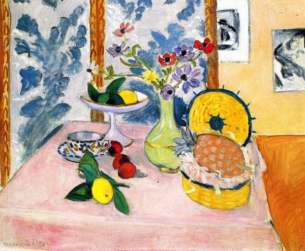 Henri Matisse Still Life, Pineapples, Fruit Bowl, Fruit, Vase Of Anemones