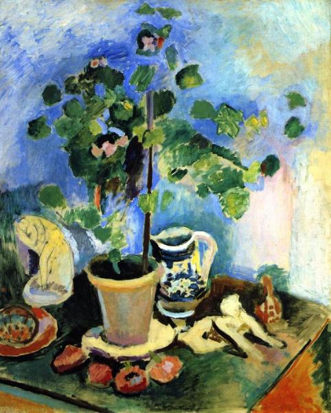 Still Life With A Geranium by Henri Matisse Oil Painting Reproductions