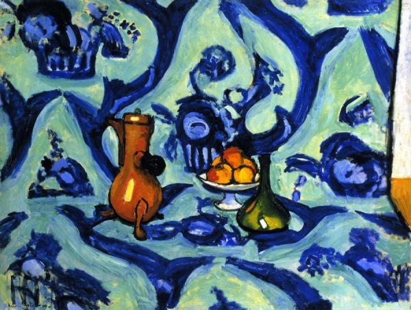 Still Life With Blue Tablecloth by Henri Matisse