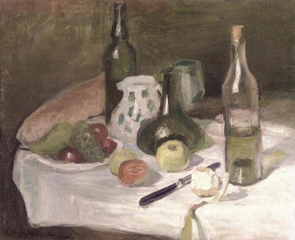 Still Life With Fruit And Bottles by Henri Matisse