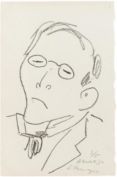 Suite De 11 Portraits De Paul Leautaud,1946 by Henri Matisse