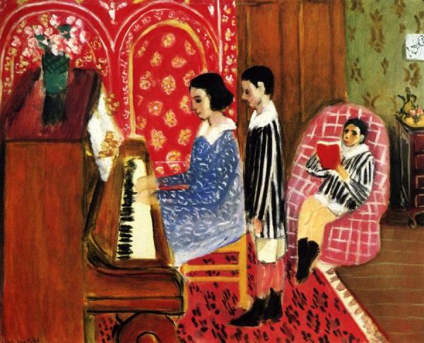 The Piano Lesson, Henriette And Her Brothers by Henri Matisse