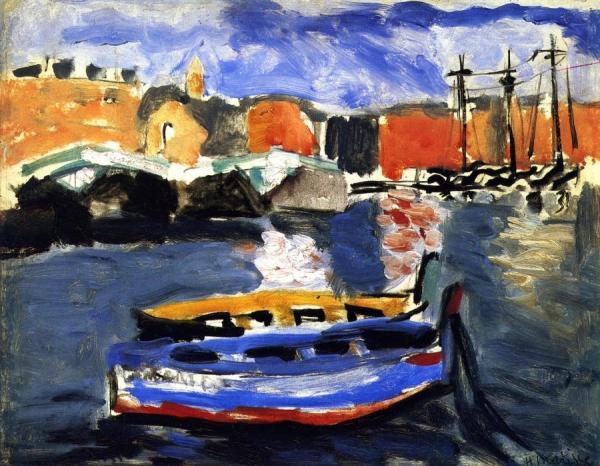 Two Boats In Marseilles Harbor by Henri Matisse