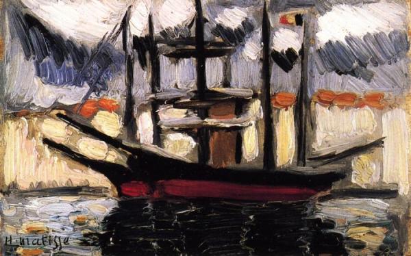 Two Boats Side By Side In The Marseilles Harbor by Henri Matisse