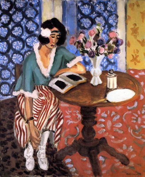 Woman Reading At A Small Table by Henri Matisse Oil Painting Reproductions