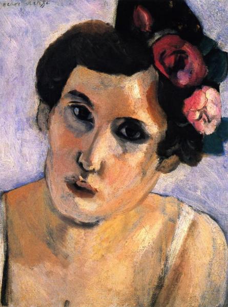 Woman's Head, Flowers In Her Hair by Henri Matisse