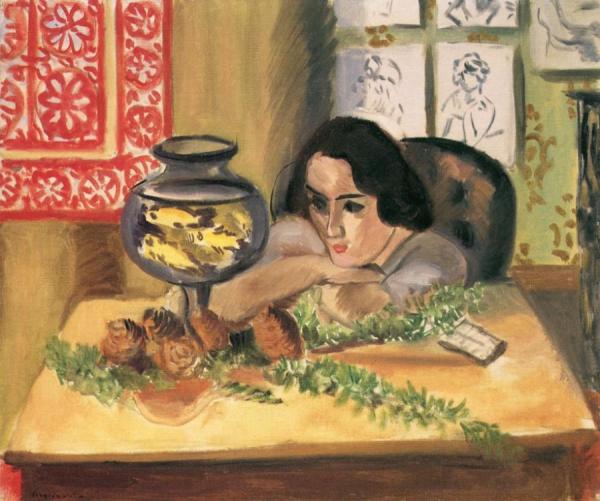 Woman With Goldfish Bowl by Henri Matisse