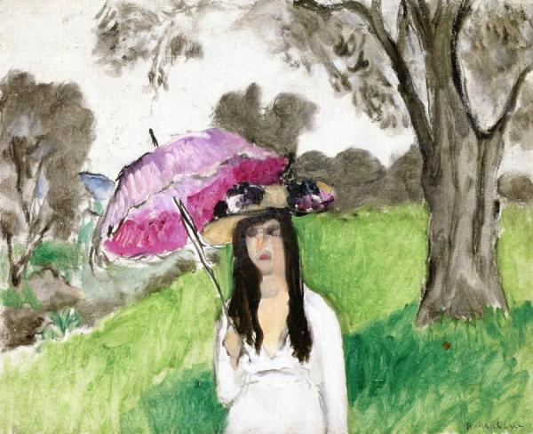 Woman With Pink Umbrella by Henri Matisse