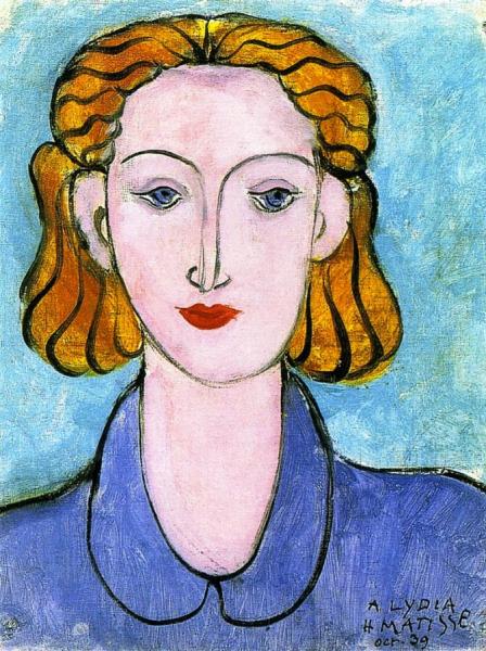 Young Woman In A Blue Blouse by Henri Matisse