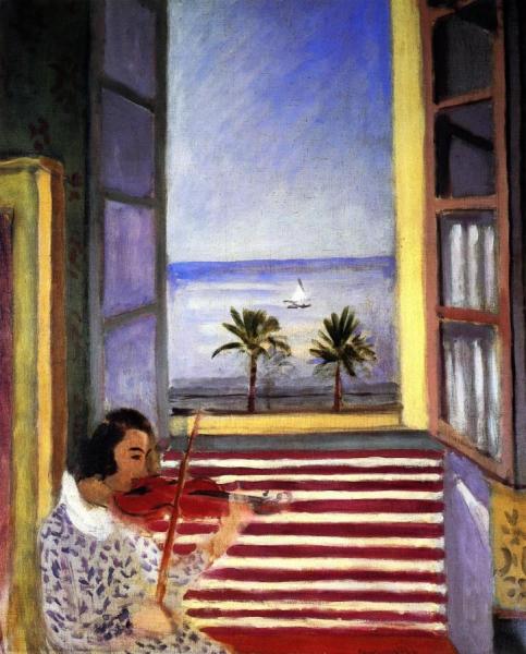 Young Woman Playing The Violin In Front Of An Open Window by Henri Matisse