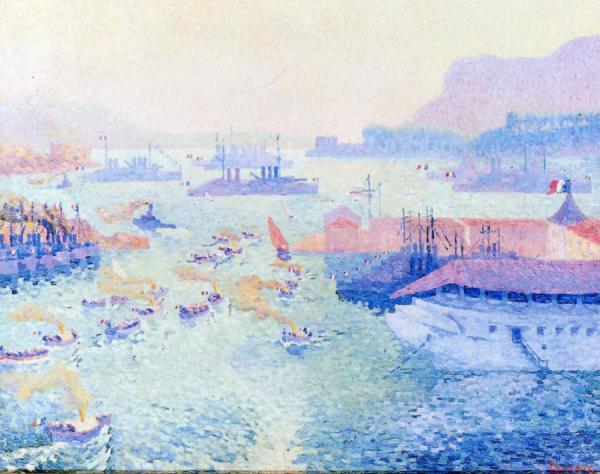 The Port Of Toulon by Henri Person