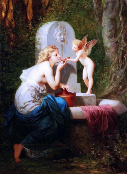 At The Fountain by Henri Pierre Picou Oil Painting Reproductions