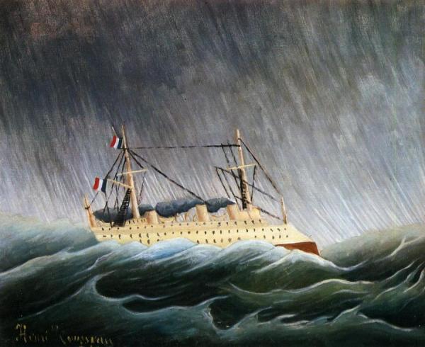 Boat In A Storm by Henri Rousseau