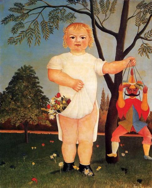 Child With Puppet by Henri Rousseau