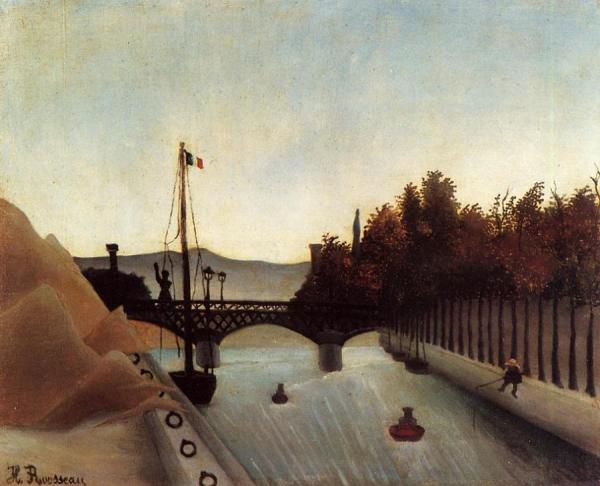 Footbridge At Passy by Henri Rousseau