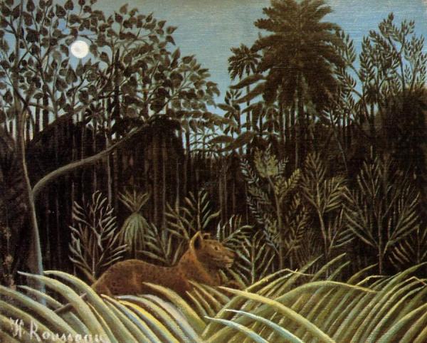Henri Rousseau Jungle With Lion