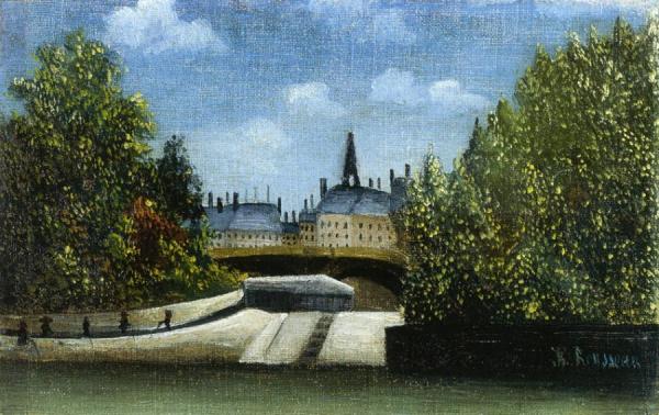 L'ile De La Cite by Henri Rousseau