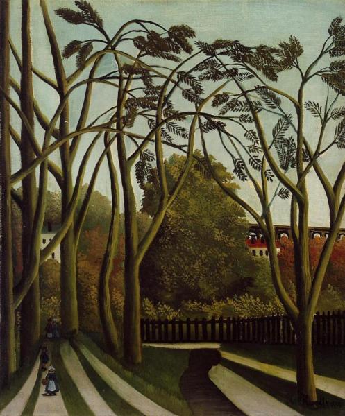 Landscape On The Banks Of The Bievre At Bicetre, Spring by Henri Rousseau