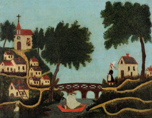 Landscape With Bridge by Henri Rousseau