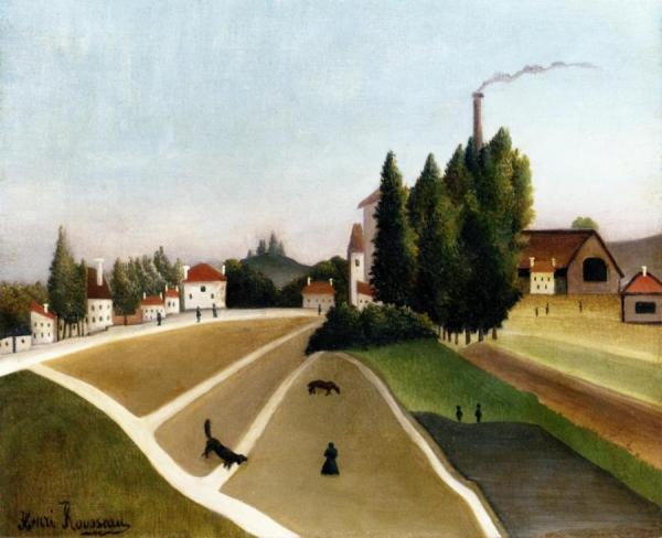 Landscape With Factory by Henri Rousseau