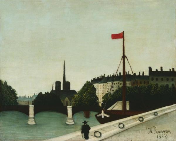 Notre Dame: View Of The Ile Saint-louis From The Quai Henri Iv by Henri Rousseau