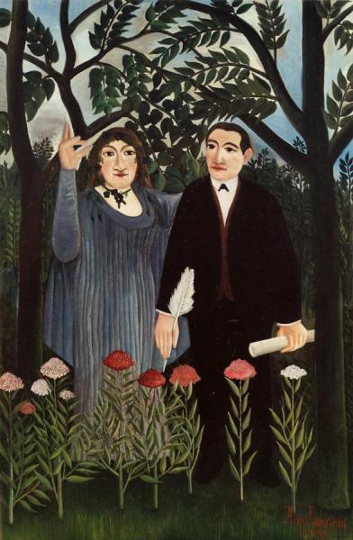 The Muse Inspiring The Poet by Henri Rousseau