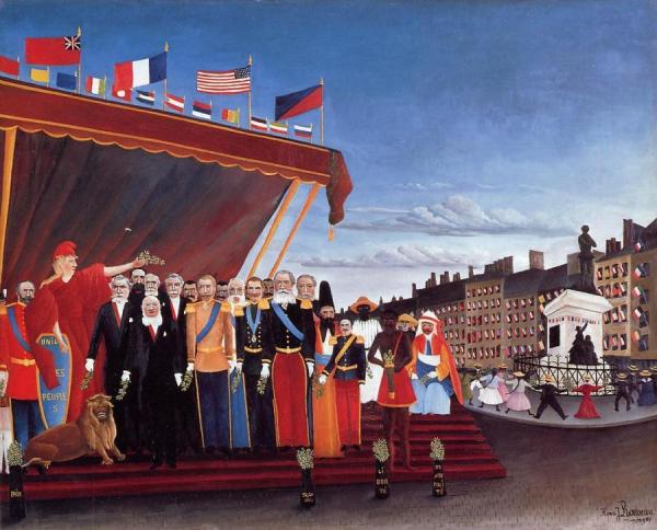 The Representatives Of Foreign Powers Coming To Greet The Republic As A Sign Of Peace by Henri Rousseau