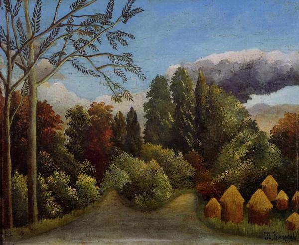 View Of The Banks Of The Oise by Henri Rousseau Oil Painting Reproductions