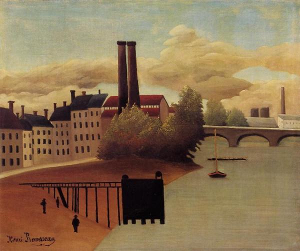 View Of The Outskirts Of Paris by Henri Rousseau