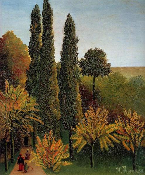 Henri Rousseau Walking In The Parc Des Buttes-chaumont