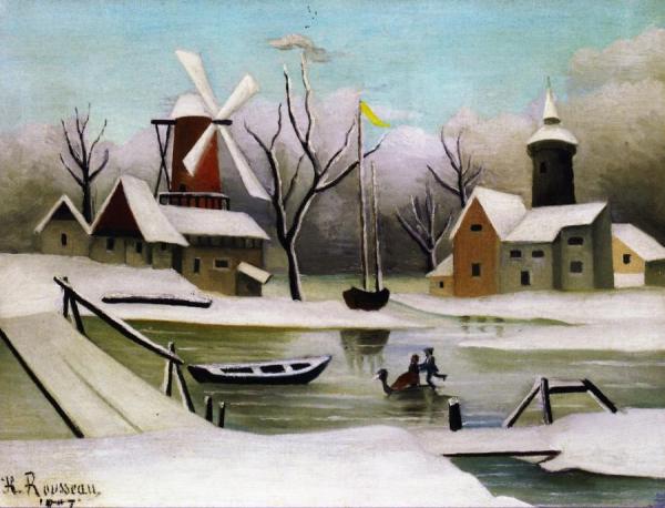 Winter by Henri Rousseau