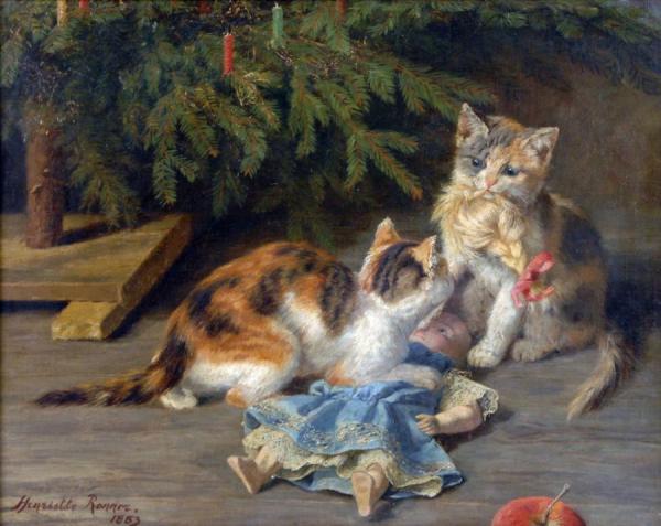 Henriette Ronner-knip The Christmas Spat