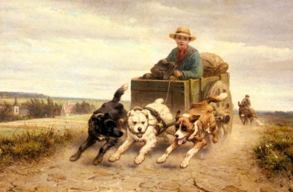 Henriette Ronner-knip The Dog Cart