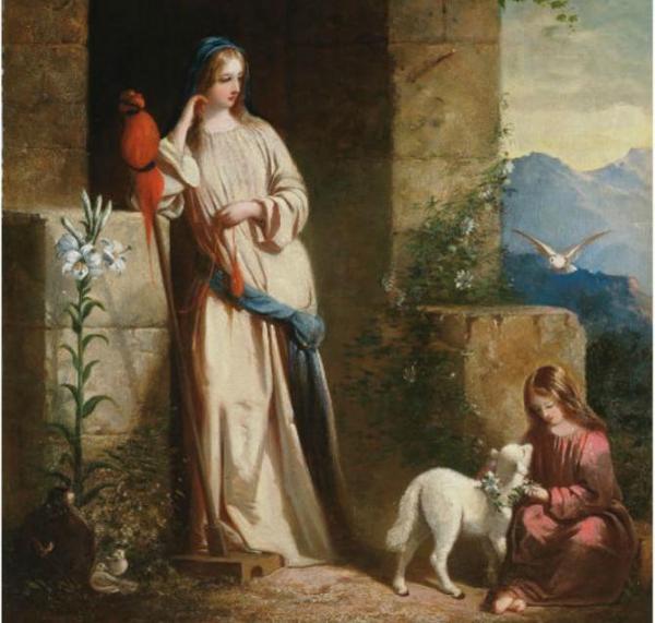 Mother And Child by Henry Barraud