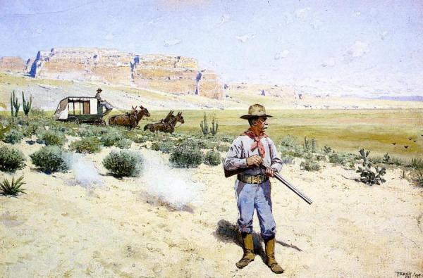 Defending The Stagecoach by Henry F. Farny
