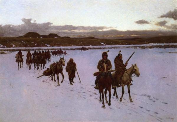 Departure For The Buffalo Hunt by Henry F. Farny