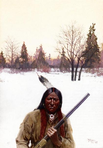 Hunter by Henry F. Farny