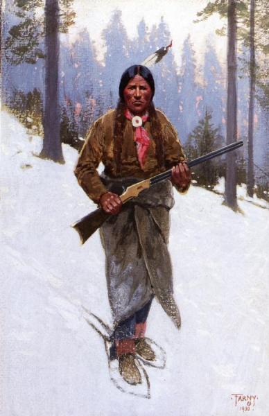 In The Pine Woods by Henry F. Farny