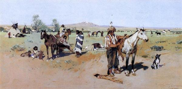 Indian Encampment by Henry F. Farny