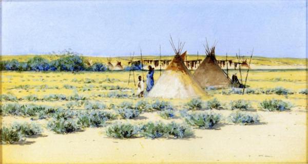 Indian Encampment by Henry F. Farny