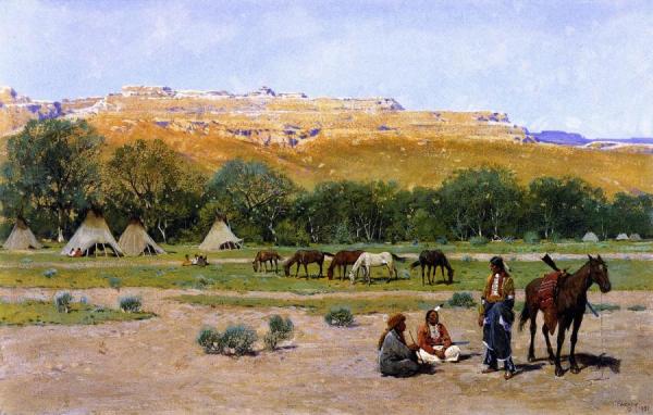 Indian Encampment by Henry F. Farny