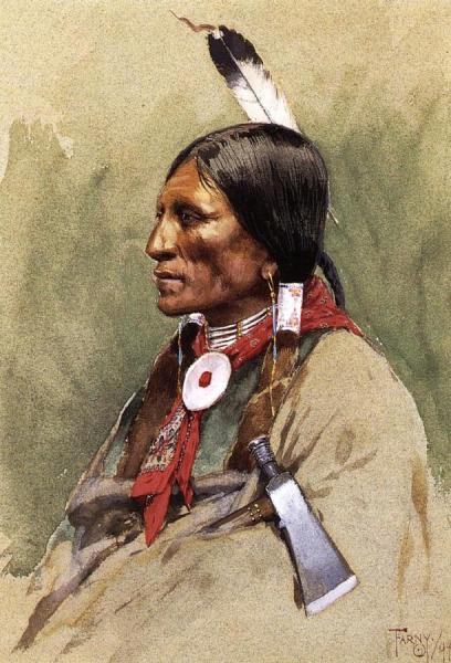 Indian Portrait by Henry F. Farny