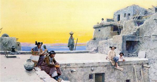 Moki Courtship by Henry F. Farny