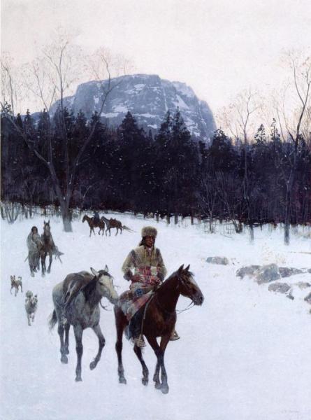 Obsidian Mountain In The Yellowstone by Henry F. Farny