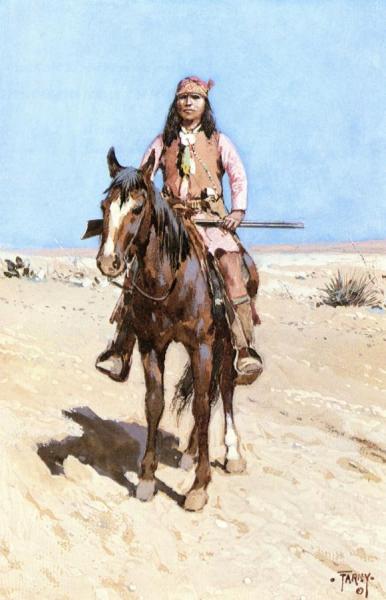 One Of Geronimo's Braves by Henry F. Farny