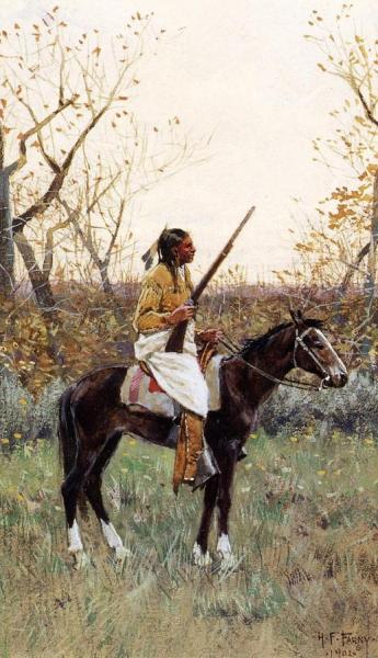 Plains Indian by Henry F. Farny Oil Painting Reproductions