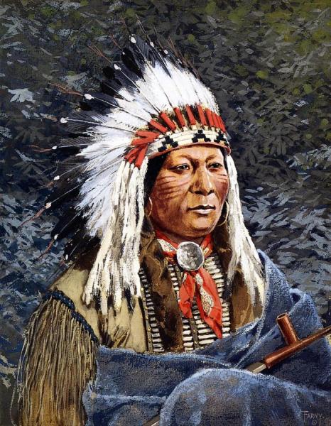 Sioux Chief by Henry F. Farny