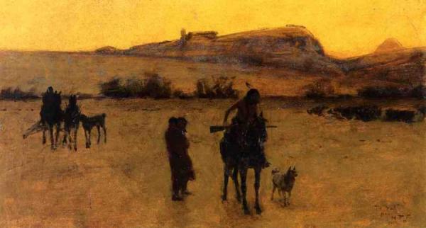 Study For "danger" by Henry F. Farny