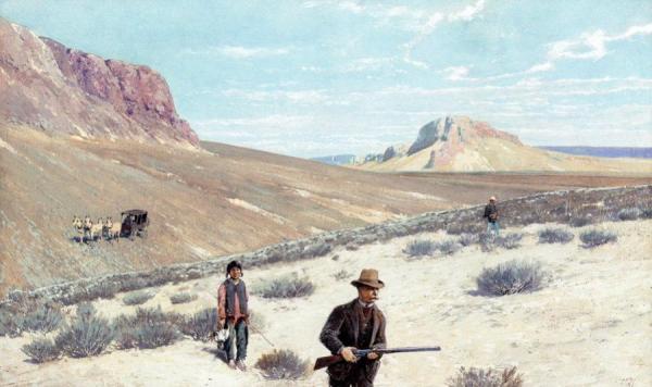 Theodore Roosevelt "sage Grouse Shooting" by Henry F. Farny